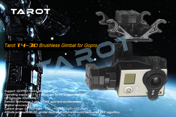 TAROT GoPro Hero9 3 Axis Metal Brushless Gimbal for GoPro 9 TL3T06